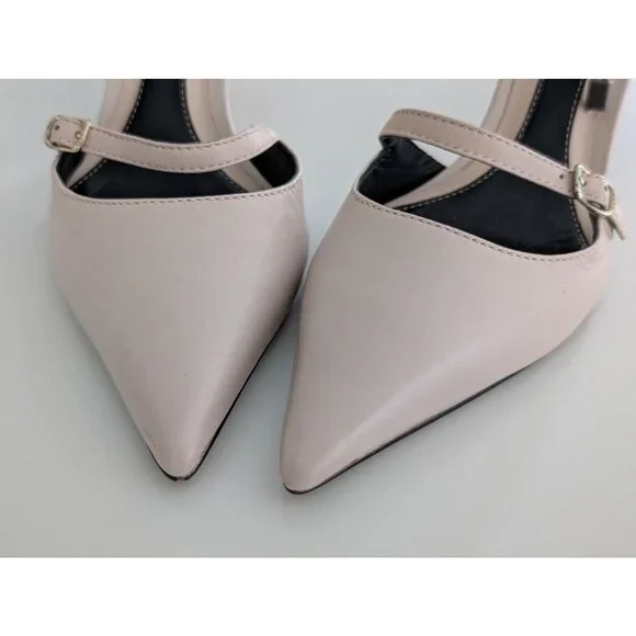 Bruno Premi Nappa Leather Heels Nude Italian Designer Dress Shoes - Picture 7 of 10